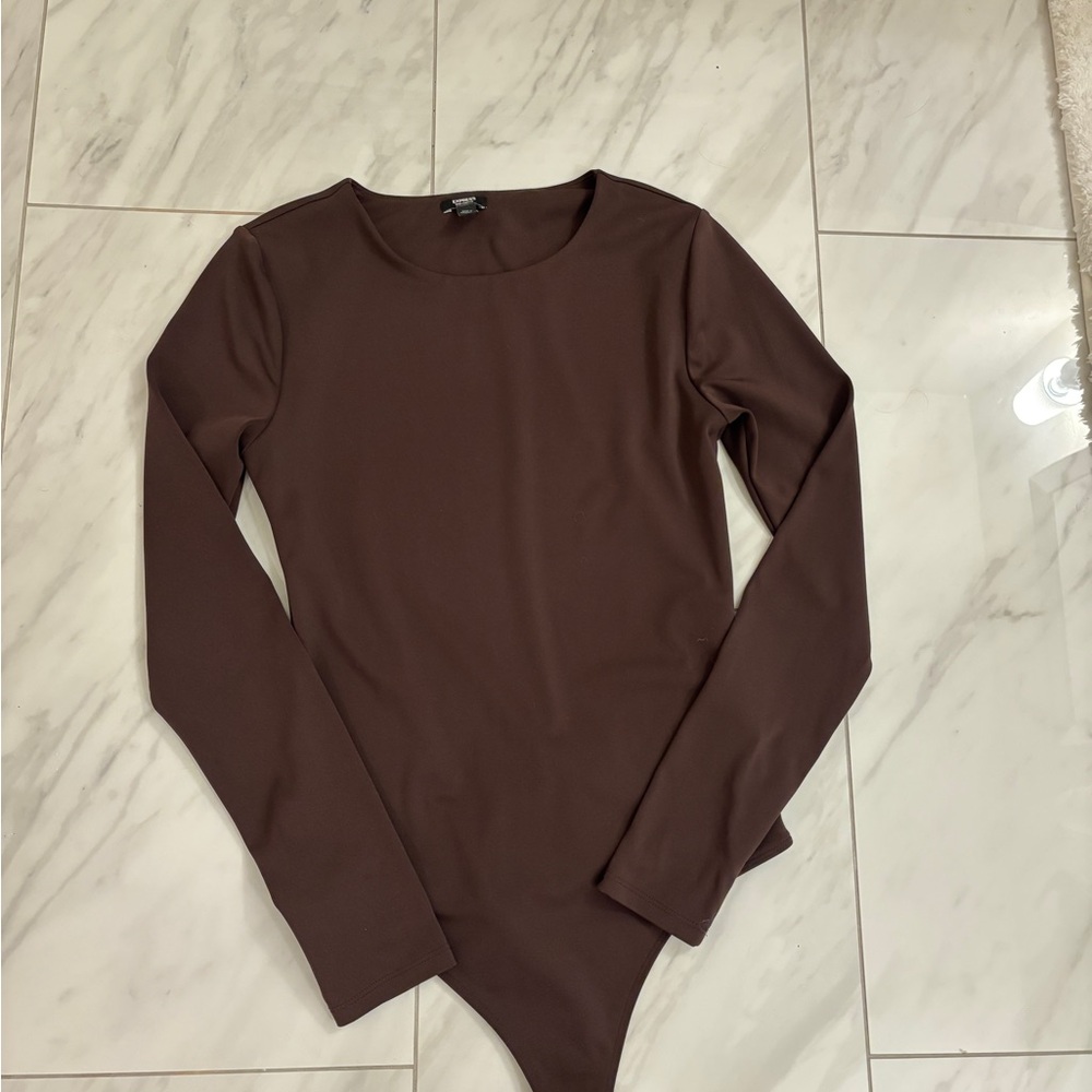 Express Chocolate Long Sleeve Bodysuit